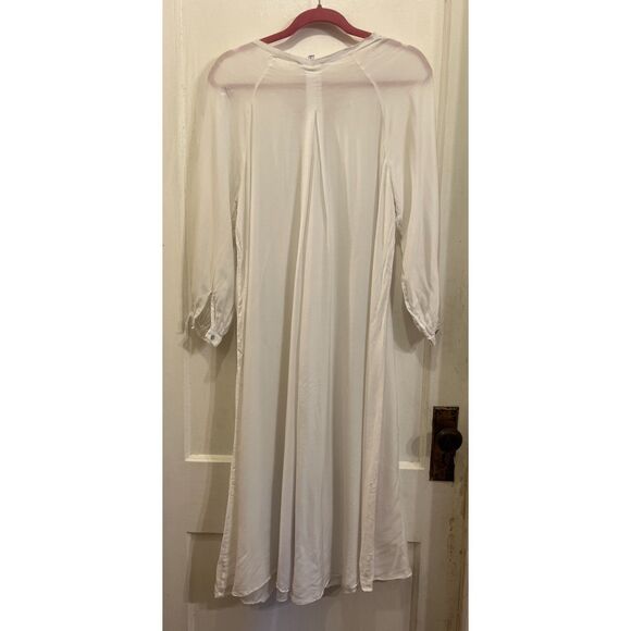 CALME Johnny Was White Long Sleeve Midi Dress  Women's Size Small - Picture 5 of 9